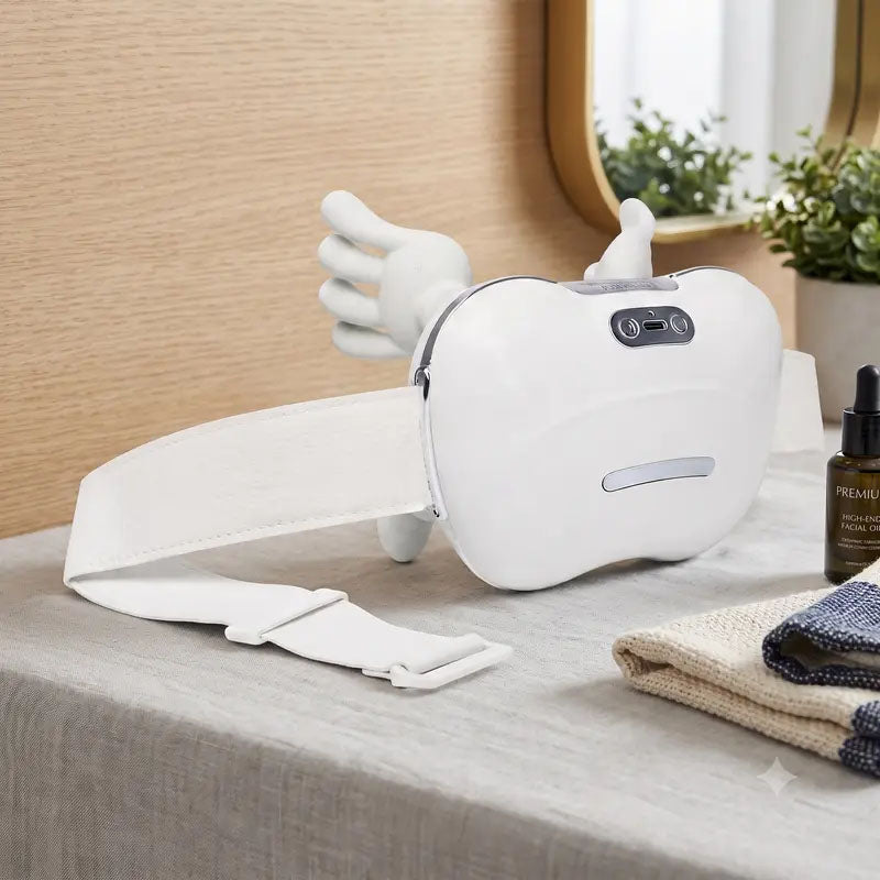 Kneading neck and shoulder massager with strap